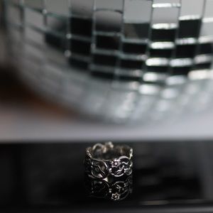 Sterling silver floral ring